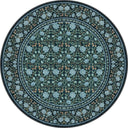 Mirrored Rose Blue Floral Classic Rug