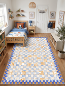 Mosaic Blue Kids Room Rug