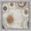 Ringed Agate Gray Modern Bordered Rug
