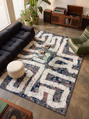 Path Cream Modern Rug