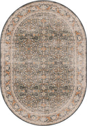 Palace Garden Anthracite Classic Bordered Rug