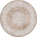 Ruby Passion Medallion Beige Classic Bordered Rug