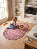 Memoir Fuchsia Classic Bordered Rug