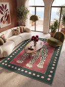 Wild Leopard Animal Print Rug