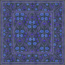 Royal Garden Blue Floral Rug