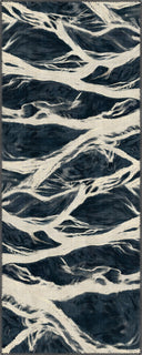 Flow Navy Modern Rug