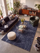 Night Sky Dome Navy Modern Rug