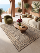 Palace Garden Gray Classic Bordered Rug