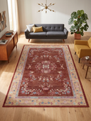 Oriental Lotus Classic Bordered Rug
