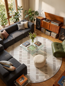 Wicker Cream Modern Rug