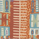 Avant-garde Terracotta Geometric Rug