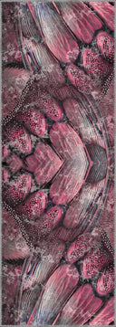 Butterfly Wings Pink Animal Print Rug