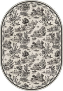 Pastoral Tales Cream Bohemian Rug
