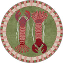 Red Lobsters Animal Print Rug