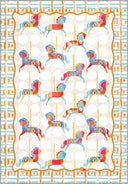 Colorful Horses Kids Room Rug