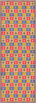 Colorful Motifs Multicolor Kilim Rug