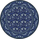 Mirrored Rose Navy Floral Classic Rug