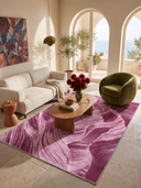 Layers Pink Modern Rug