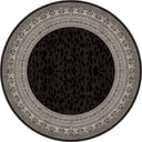 Mystic Meander Black Classic Bordered Rug