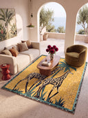 Giraffe Garden Animal Print Rug