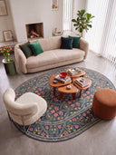 Royal Garden Green Floral Rug