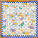 Mosaic Dinosaur Kids Room Rug