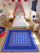 Carnival Blue Kids Room Rug