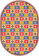 Colorful Motifs Multicolor Kilim Rug