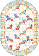 Colorful Horses Kids Room Rug