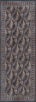 Indigo Ivy Pattern Bohemian Rug