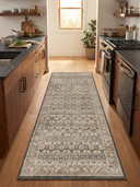 Classic Persian Brown Bordered Rug