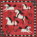 Red Horses Animal Print Rug