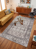Memoir Gray Classic Bordered Rug