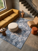 Palm Flower Patterned Rug