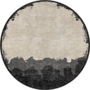 Coal Hills Black Beige Modern Rug
