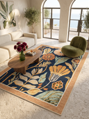 Autumn Light Navy Floral Rug