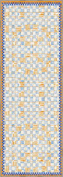 Mosaic Blue Kids Room Rug