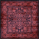 Ruby Passion Embroidery Dusty Rose Classic Bordered Rug