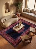 Ruby Passion Medallion Rose Pink Classic Bordered Rug