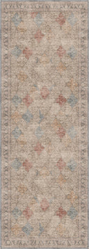 Ancient Sunburst Beige Vintage Rug