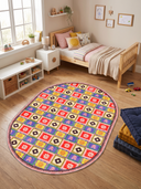 Colorful Motifs Multicolor Kilim Rug