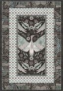 Stork Anthracite Gray Animal Print Rug