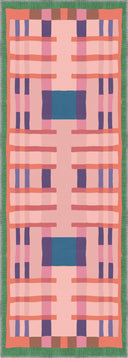 Intersection Pink Geometric Rug