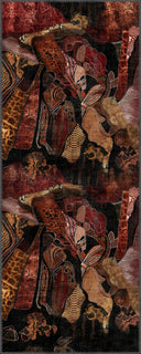 Texture Collage Red Modern Rug