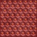 Honeycomb Red Geometric Rug