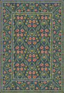 Royal Garden Green Floral Rug