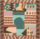 Avant-garde Brown Geometric Rug