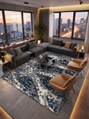 Dissolution Gray Modern Rug