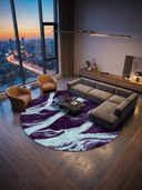 Flow Purple Modern Rug