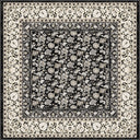 Hatai Black Classic Bordered Rug